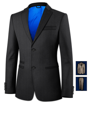Suit Plus with 2 Buttons, Single Breasted