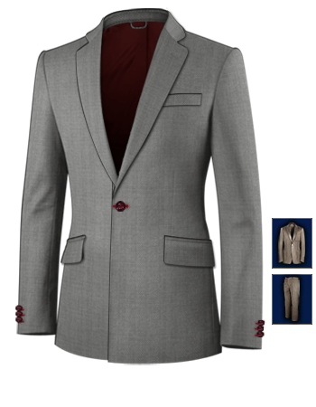 Tailormade Suits Glasgow with 1 Button, Single Breasted