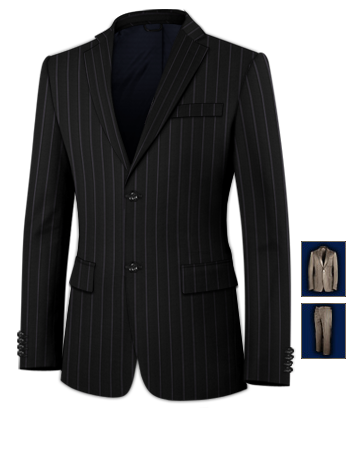 Buy Mens Grey Suits with 2 Buttons, Single Breasted