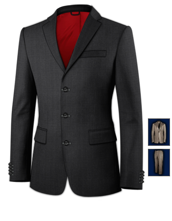 Online Suit Measurement with 3 Buttons, Single Breasted
