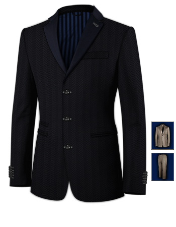 Three Piece Suits Doncaster with 3 Buttons, Single Breasted