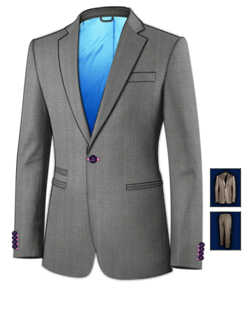 Best Made To Order Suit London with 1 Button, Single Breasted