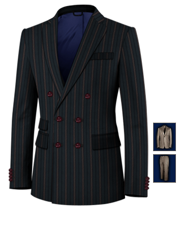 Trouser Suits with 6 Buttons, Double Breasted (2 To Close)