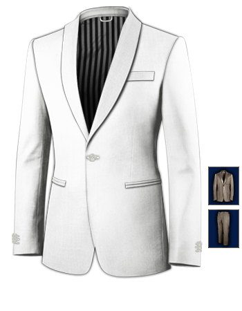 Mens Suit with 1 Button, Single Breasted