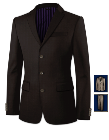 Mens Suits Au with 3 Buttons, Single Breasted