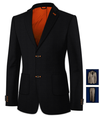 Mens Suits 50 with 2 Buttons, Single Breasted