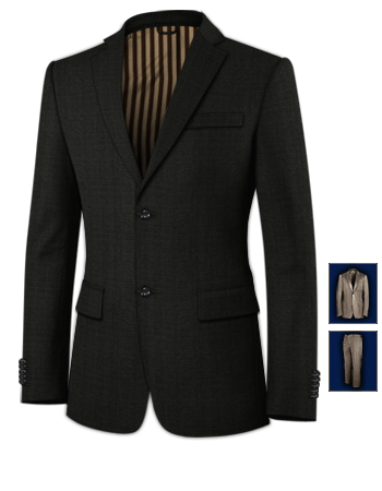 New 3 Button Suits with 2 Buttons, Single Breasted