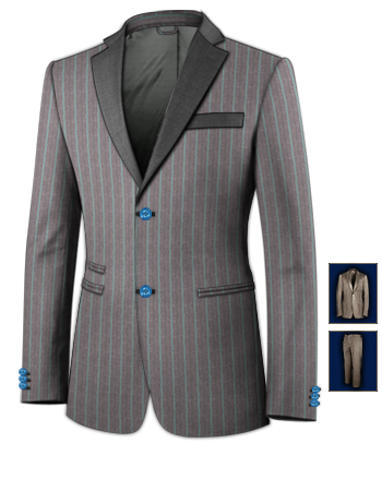 Grandad Suits with 2 Buttons, Single Breasted