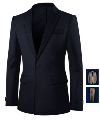 Cheap Custom Suits with 1 Button, Single Breasted