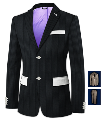 Tailored Beach Linen Suits with 2 Buttons, Single Breasted