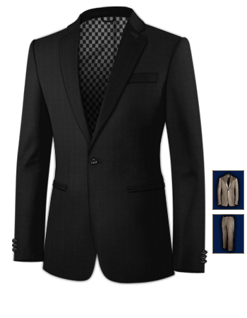 Made To Measure Online Suits with 1 Button, Single Breasted
