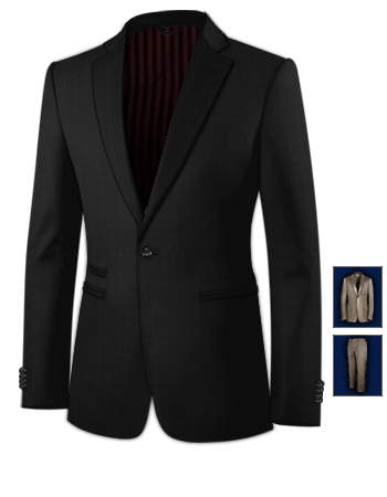 Men Suits with 1 Button, Single Breasted