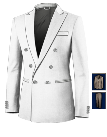 Suits For First Communion with 6 Buttons, Double Breasted (1 To Close)