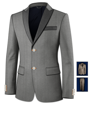 Tailor Made Suit with 2 Buttons, Single Breasted