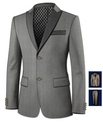 Teddy Boy Suit with 2 Buttons, Single Breasted