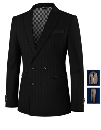 Solihull Suit Tailors with 4 Buttons,double Breasted (2 To Close)