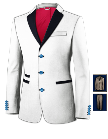 Wedding Suits Stockport with 3 Buttons, Single Breasted