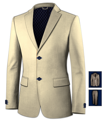 English Fabric Wool For Men Suit Leeds Bradford with 2 Buttons, Single Breasted