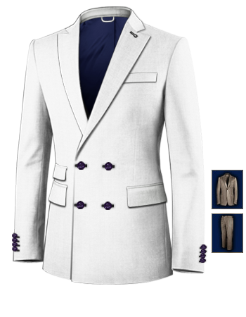 Suit Tailors London with 4 Buttons,double Breasted (2 To Close)