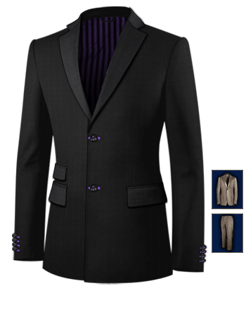 Suits For Wedding with 2 Buttons, Single Breasted