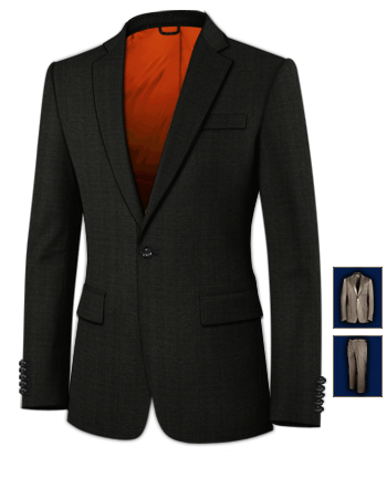 Cotton Suits For Men with 1 Button, Single Breasted