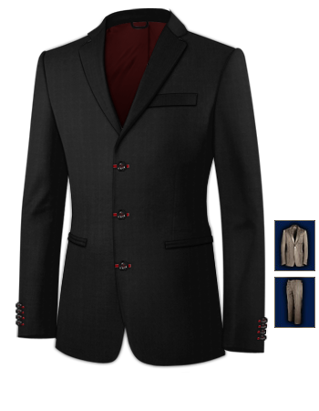 Mens Dress Suits On Line with 3 Buttons, Single Breasted
