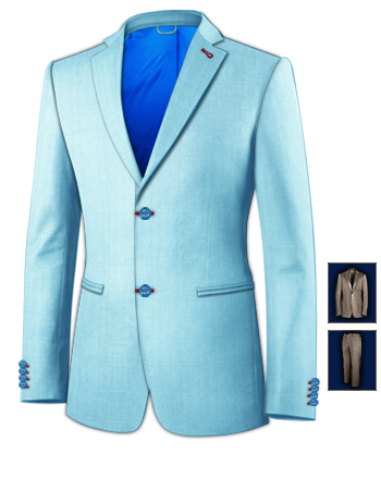 Suit Clothing with 2 Buttons, Single Breasted