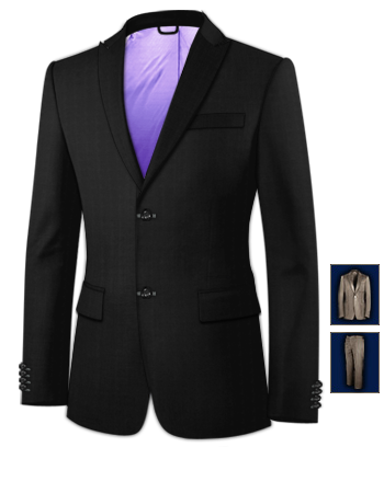Suit For Aboard Weddings with 2 Buttons, Single Breasted