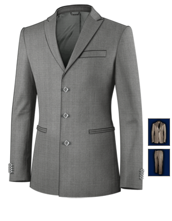 Mens Cheap 2 Peice Suits with 3 Buttons, Single Breasted
