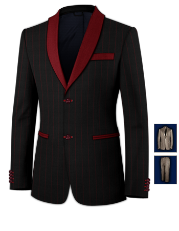 Light Grey Mens Suit with 2 Buttons, Single Breasted