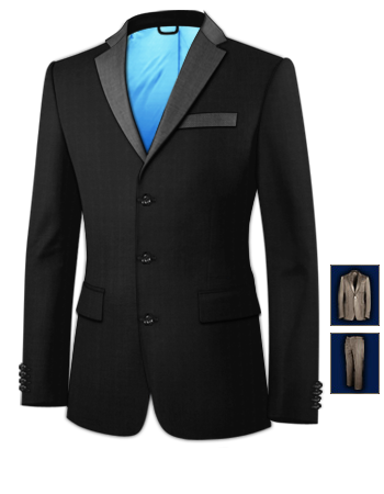 Skinny Suits For Men with 3 Buttons, Single Breasted