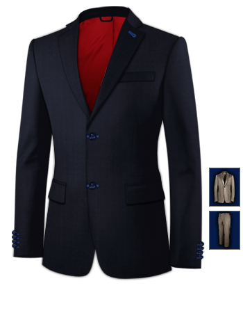 Mans Suit with 2 Buttons, Single Breasted