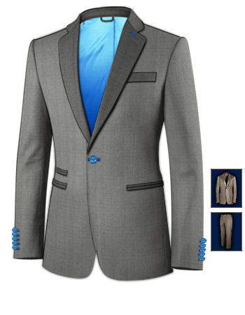 American Wedding Suits with 1 Button, Single Breasted