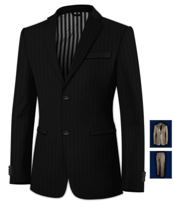 Mens Suits 46 with 2 Buttons, Single Breasted