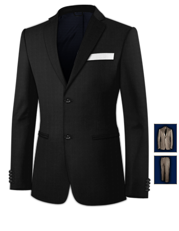 Suits Tailor with 2 Buttons, Single Breasted