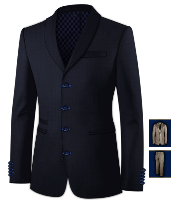 Discount Wedding Suits with 4 Buttons, Single Breasted
