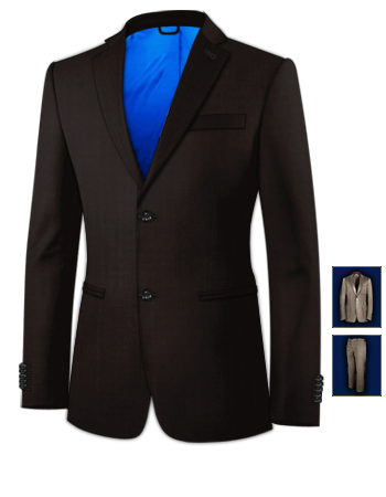 Suit Moleskin Men's Clothing with 2 Buttons, Single Breasted
