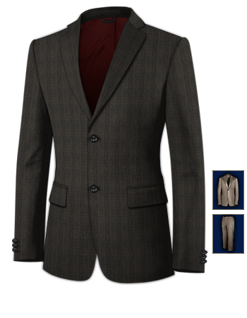 Mens Lightweight Wedding Suits with 2 Buttons, Single Breasted