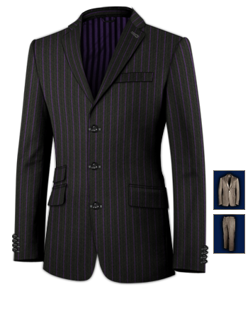 Gold Suits And Tailoring with 3 Buttons, Single Breasted