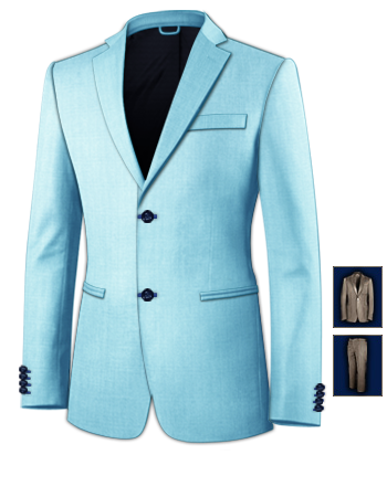 Mens High Waisted Dinner Suit with 2 Buttons, Single Breasted