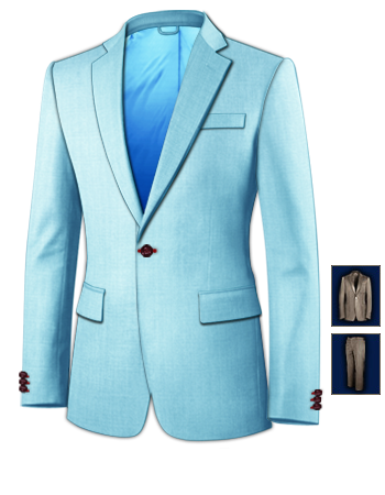 White 3 Piece Suit with 1 Button, Single Breasted