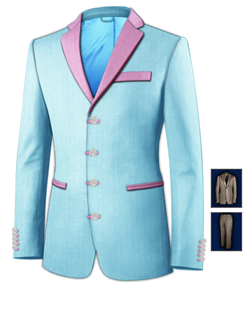Mens Suits Birmingham with 4 Buttons, Single Breasted