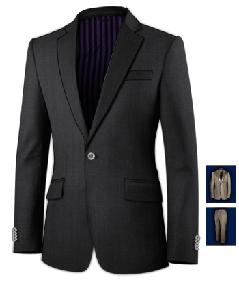 Best For Tailored Suits with 1 Button, Single Breasted
