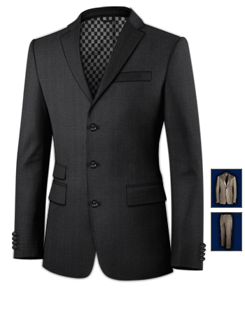 Stylish Suits For Young Men with 3 Buttons, Single Breasted