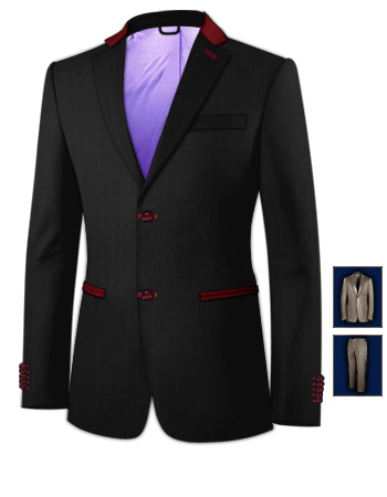 Low Cost Suits with 2 Buttons, Single Breasted