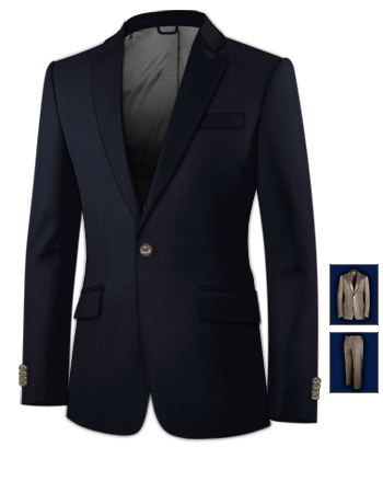 Mens Navy Blazers with 1 Button, Single Breasted
