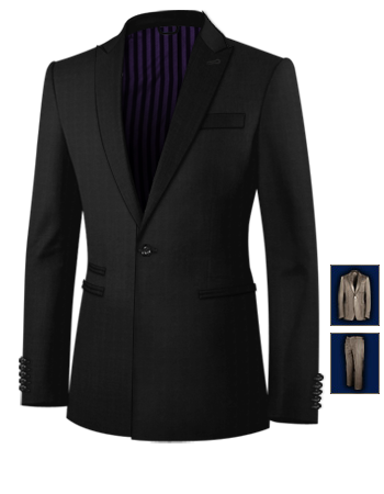 Boy Wedding Suits with 1 Button, Single Breasted
