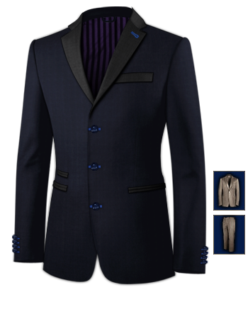 Grooms Wedding Suits with 3 Buttons, Single Breasted