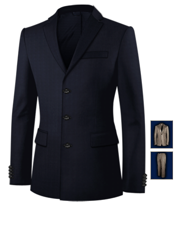 Wedding Outfit For Men with 3 Buttons, Single Breasted
