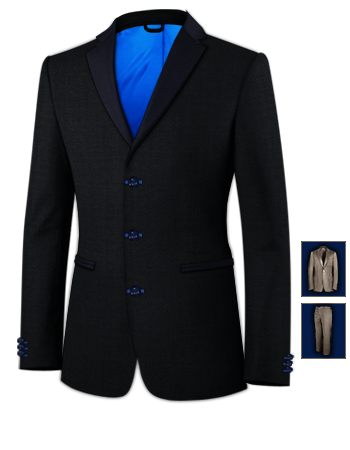 Wool Suit For Men On Sale with 3 Buttons, Single Breasted